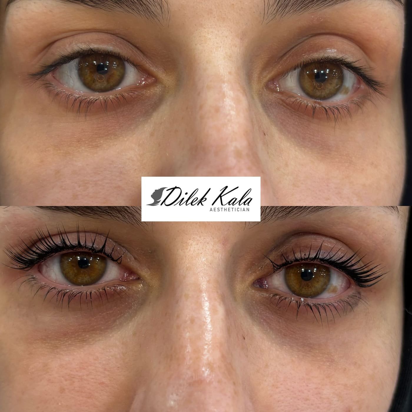 LVL Lashes before and after result 1